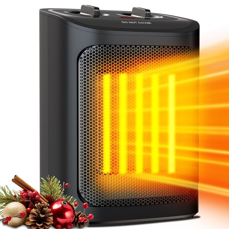 Auseo Space Heater, 750W/1500W, Ceramic Small Fan Heater for Indoor Use, 2S Rapid Heating, Multip... | Walmart (US)