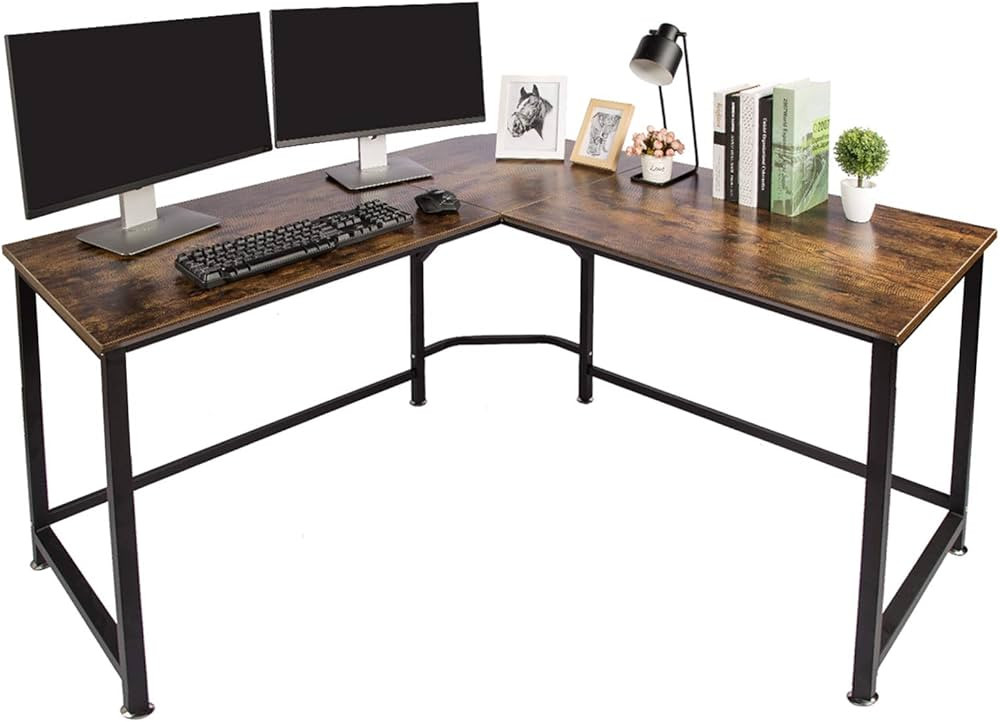 TOPSKY L-Shaped Desk Corner Computer Desk 55" x 55" with 24" Deep Workstation Bevel Edge Design (... | Amazon (US)