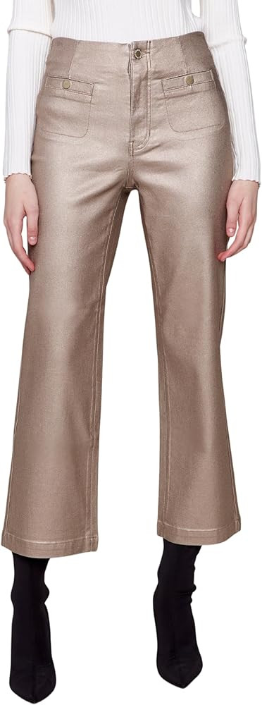 Charlie B Metallic Wax Flared Pants Style 5562 | Amazon (US)
