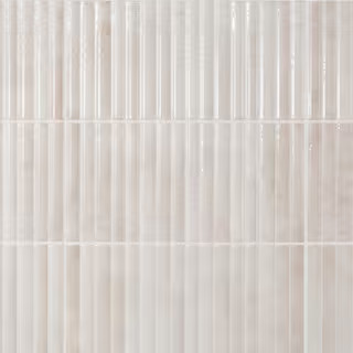 Mawr White 5.9 in. x 11.81 in. Polished Fluted Ceramic Wall Tile (9.68 sq. ft./Case) | The Home Depot