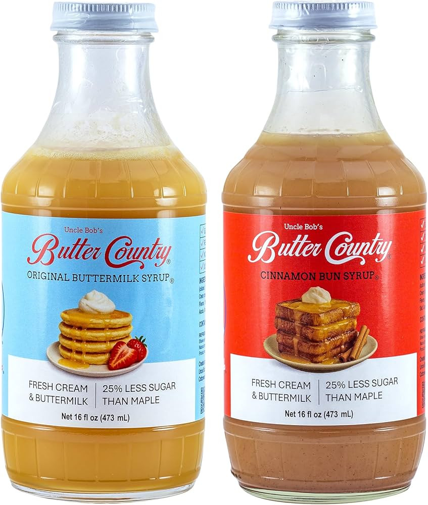 Butter Country Rich and Creamy Buttermilk Syrup 2 Pck | 2/16 fl oz Bottle Original Buttermilk + C... | Amazon (US)