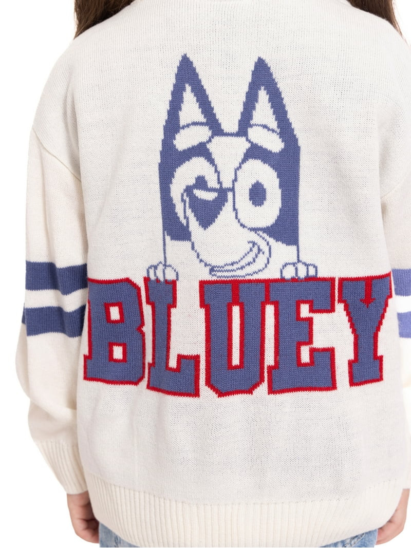 Bluey Toddler Girls Button Down Cardigan with Long Sleeves, Sizes 12M-5T | Walmart (US)