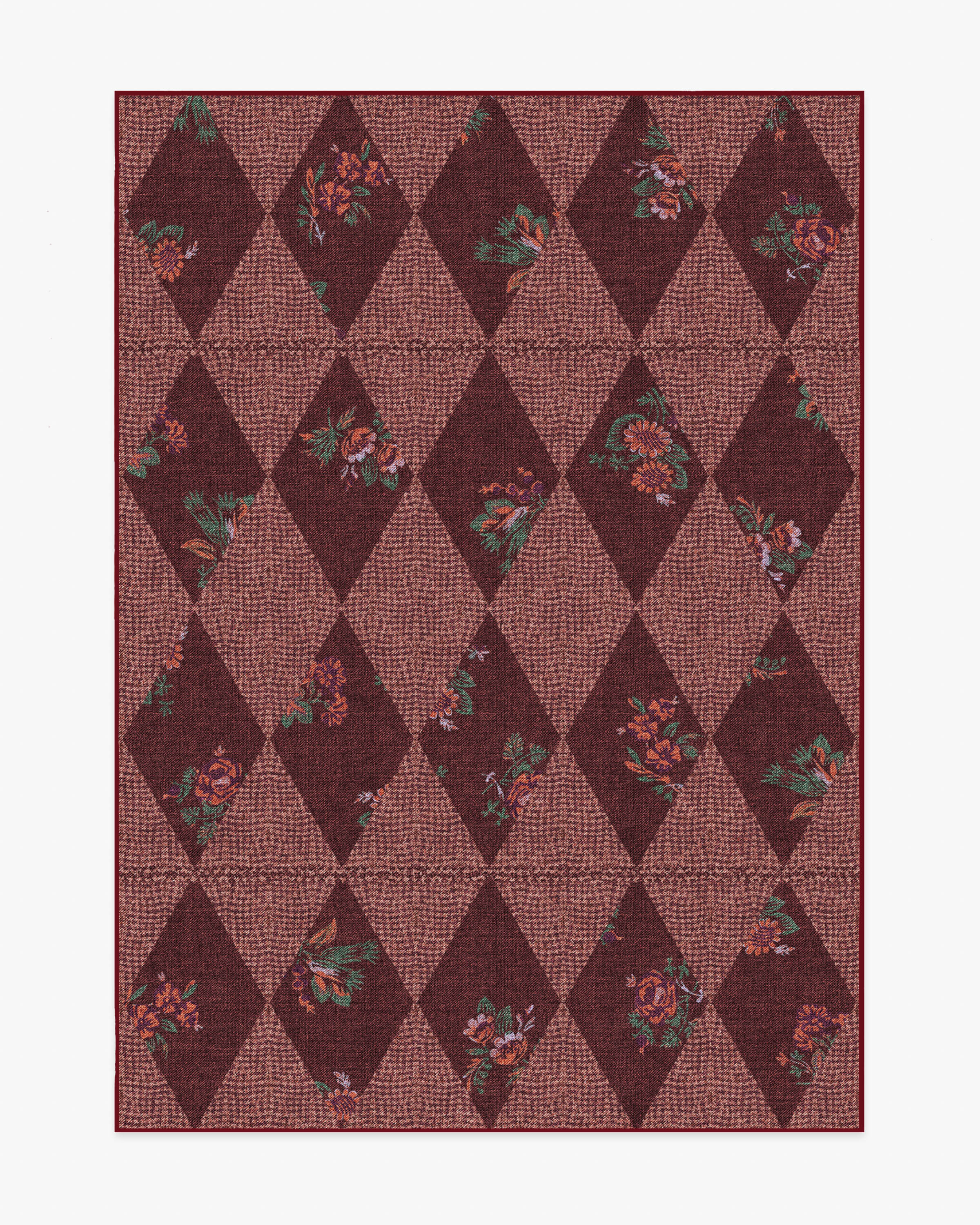 Posie Rust Red Rug | Ruggable US | Ruggable