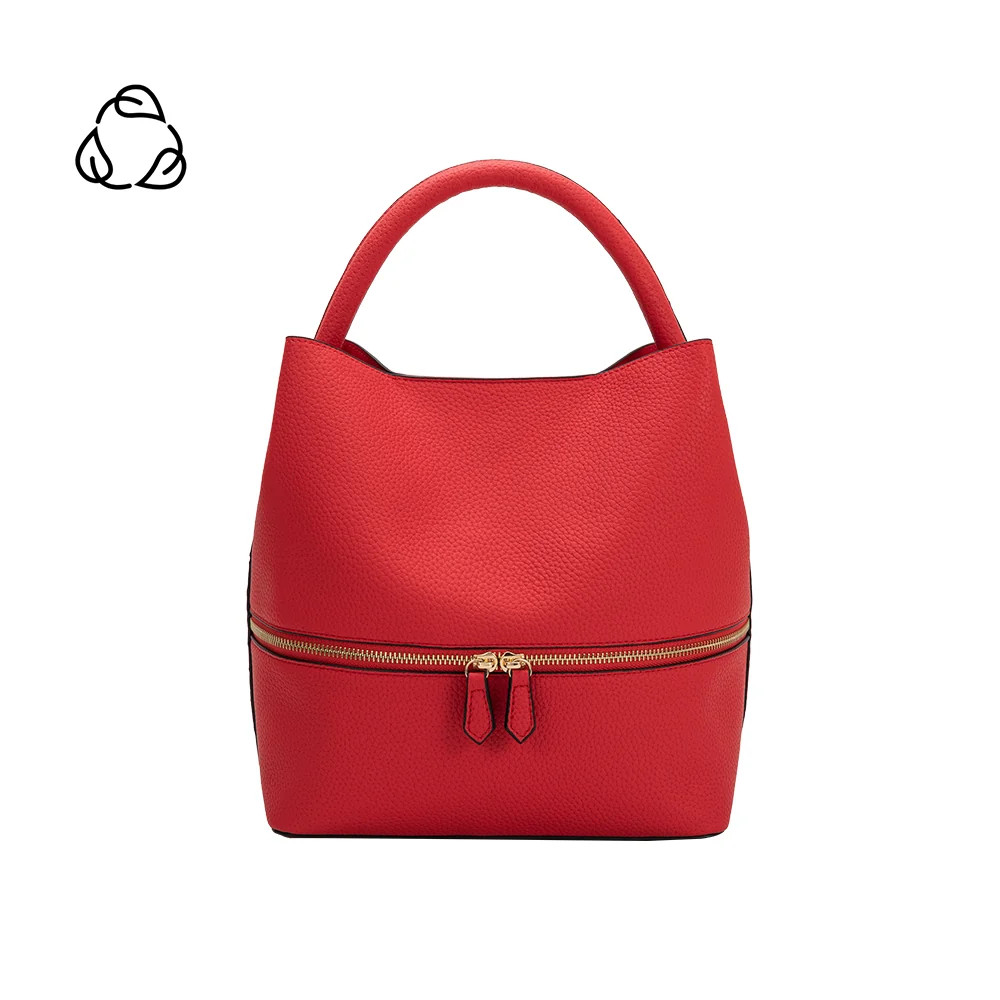 Red Karianna Recycled Vegan Leather Crossbody Bag | Melie Bianco | Melie Bianco