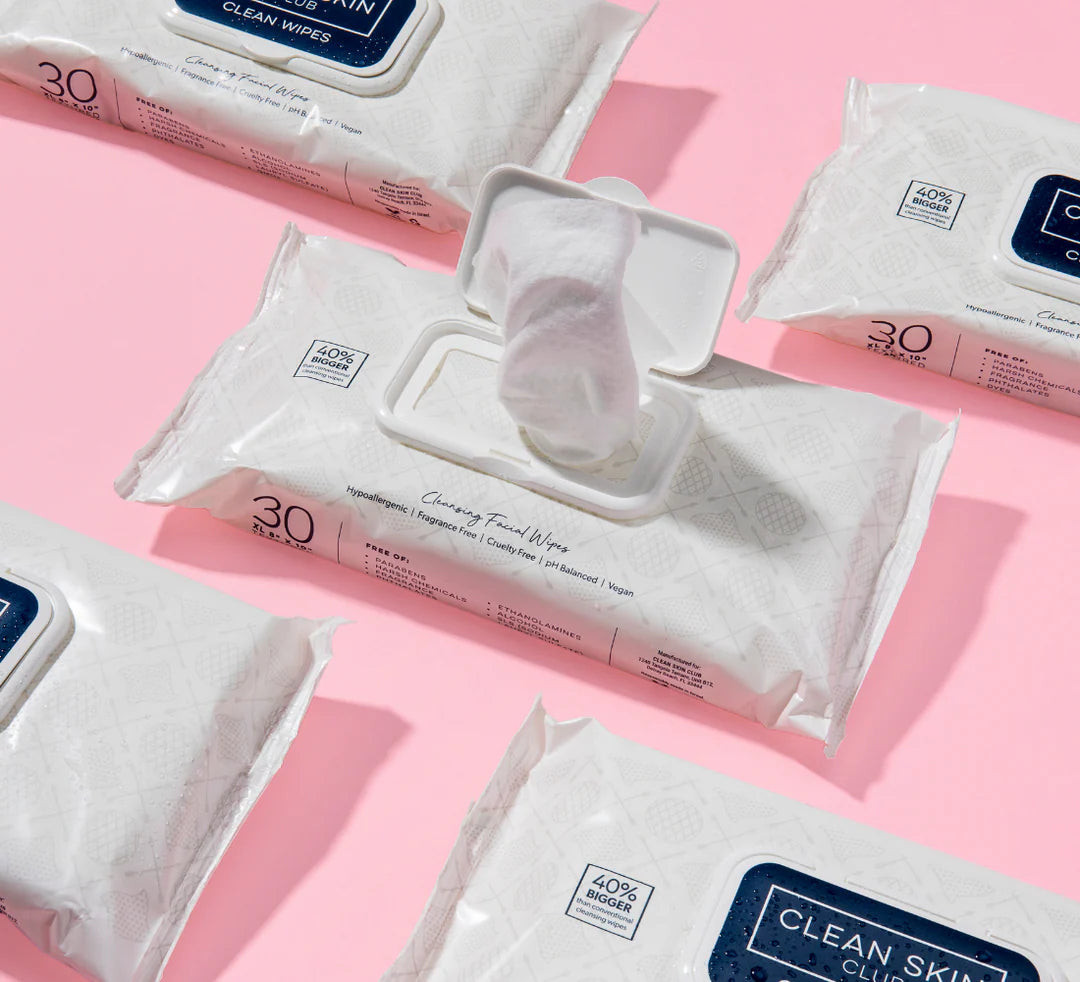 Clean Skin Club Facial Cleansing Facial Wipes 30 Count | Divine Complexions