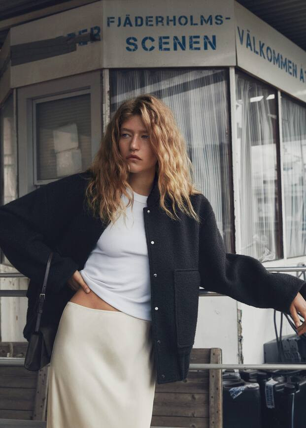 Oversized bomber jacket | MANGO (US)