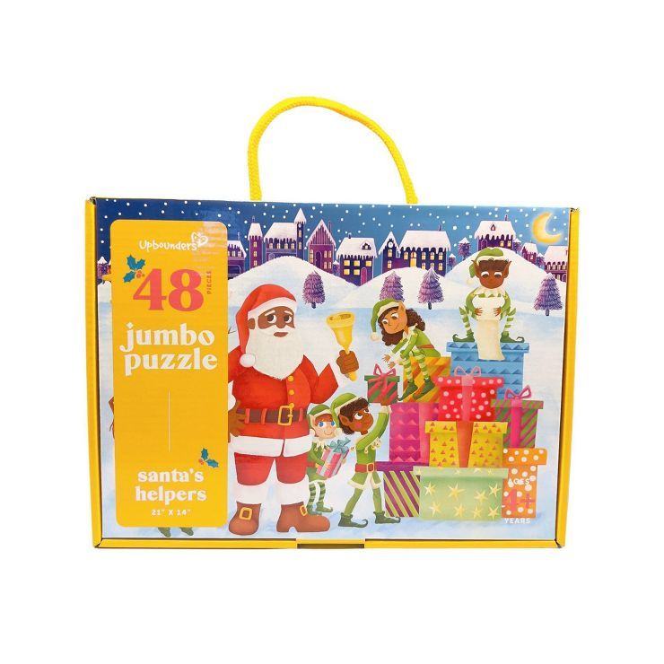 Santa's Helpers Kids' Jumbo Puzzle featuring Joyful Santa - 48pc | Target