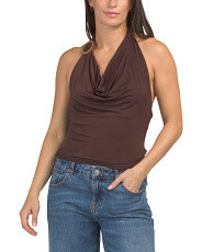 Silky Knit Cowl Halter Neck Top | Juniors | Marshalls | Marshalls