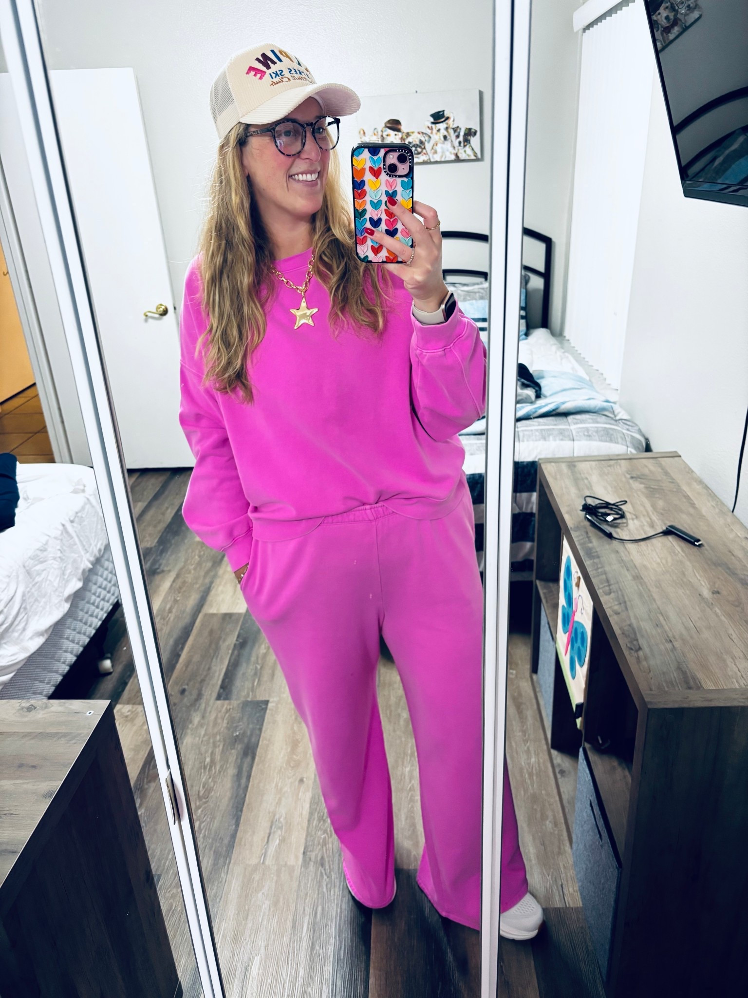 Sometimes we just need a comfy sweat set to get us through the day. I’m wearing a size XL in both the top and bottom. I should have sized down though  

#LTKTall #LTKMidsize #LTKootd