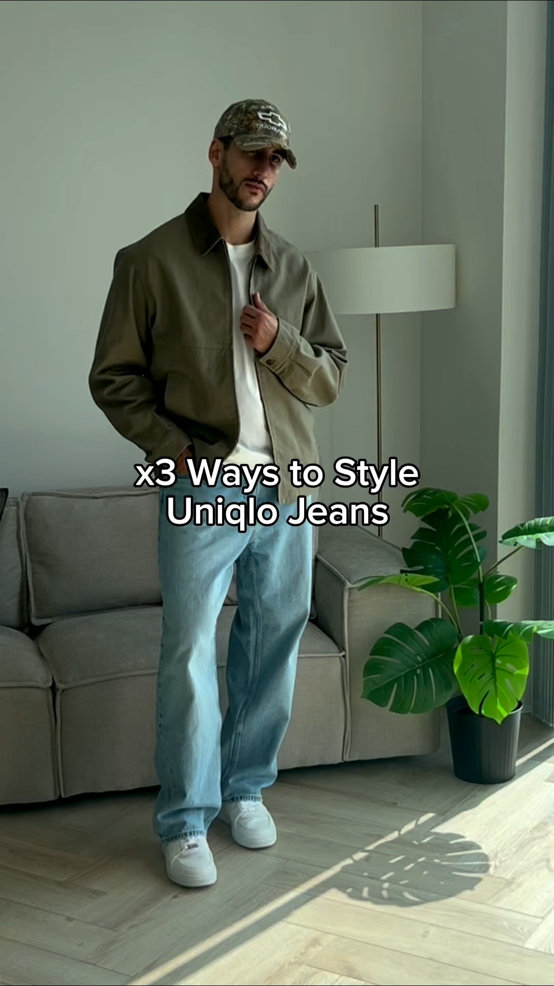 AD x3 Ways to style jeans @uniqloeurope 👖 🔥 #uniqlo #jeans 