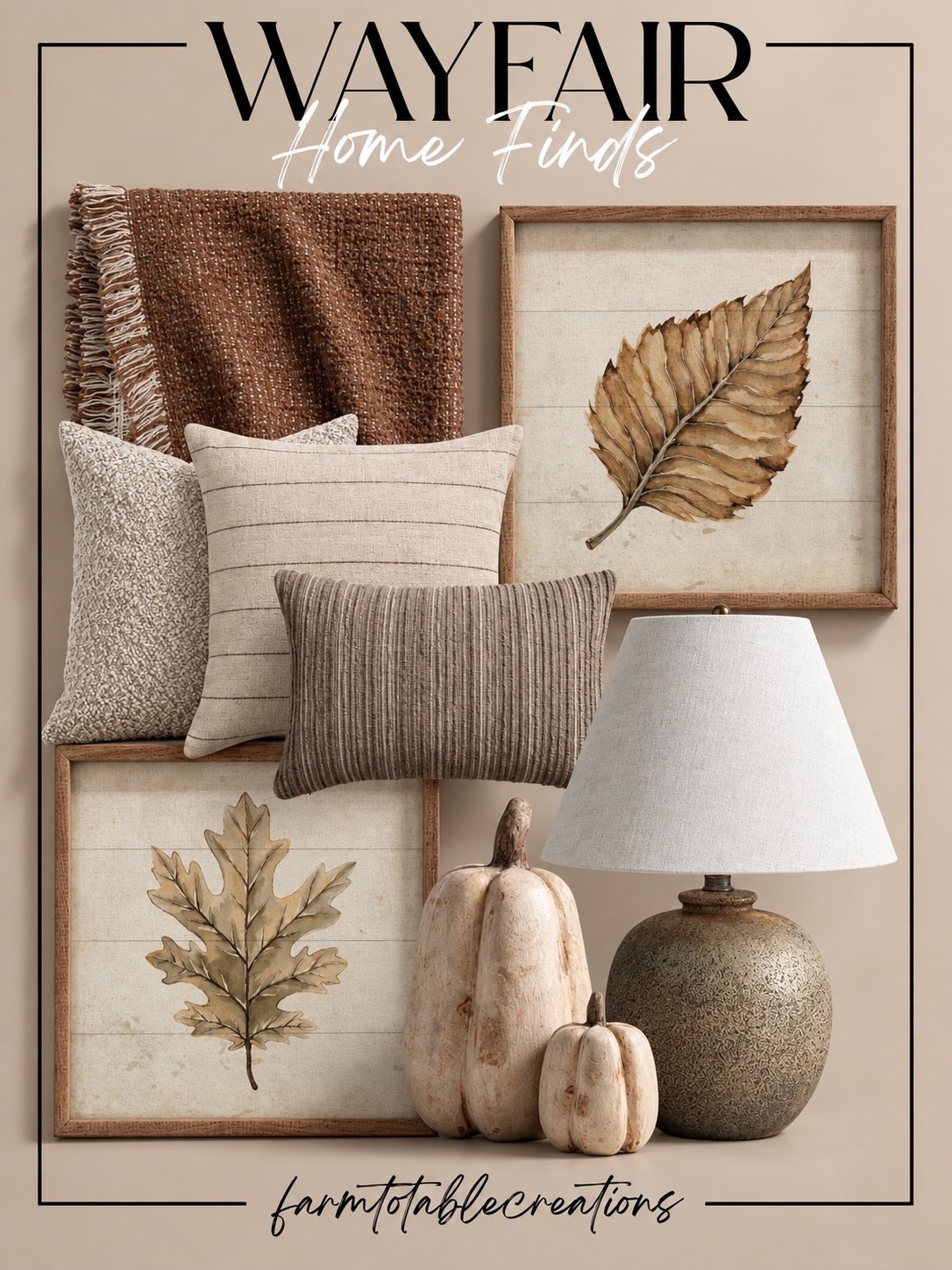 Wayfair Cozy Fall Finds 🍂🤎

Bring on the cozy season with these warm and inviting Wayfair finds! Layered neutral pillows, a rich rust-toned throw, vintage-inspired botanical artwork, and natural wood pumpkins create the prettiest understated fall look.

I love that these pieces feel seasonal without being overly themed. The mix of warm browns, creamy neutrals, soft textures, and earthy accents makes it easy to transition your home from late summer straight through fall.

Follow @farmtotablecreations on Instagram for more cozy home finds and trending decor.

#LTKHome #Wayfair #WayfairFinds #WayfairHome #FallDecor #FallHome #CozyFall #NeutralFallDecor #AutumnDecor #CozyHome #WarmNeutrals #SeasonalDecor #HomeDecor #HomeInspo #LTKFinds

#LTKHome #LTKSaleAlert