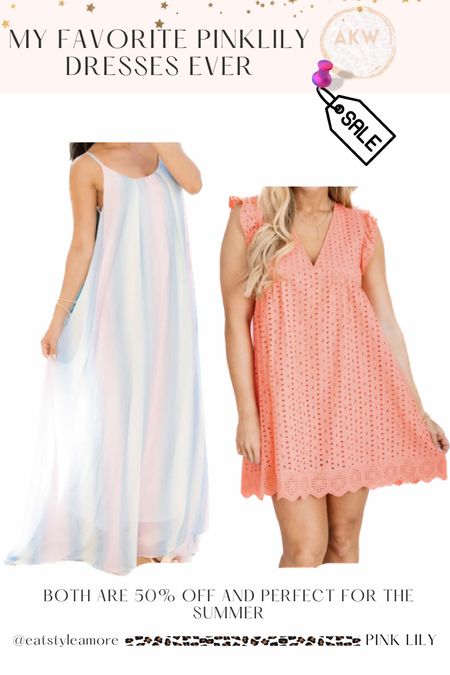 My favorite Pink Lily summer dresses are half off! Perfect for a summer wedding, backyard bbq or  everyday. 

#LTKsalealert #LTKfindsunder50 #LTKSeasonal