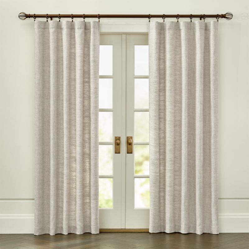 Reid Natural Curtain Panel | Crate and Barrel | Crate & Barrel