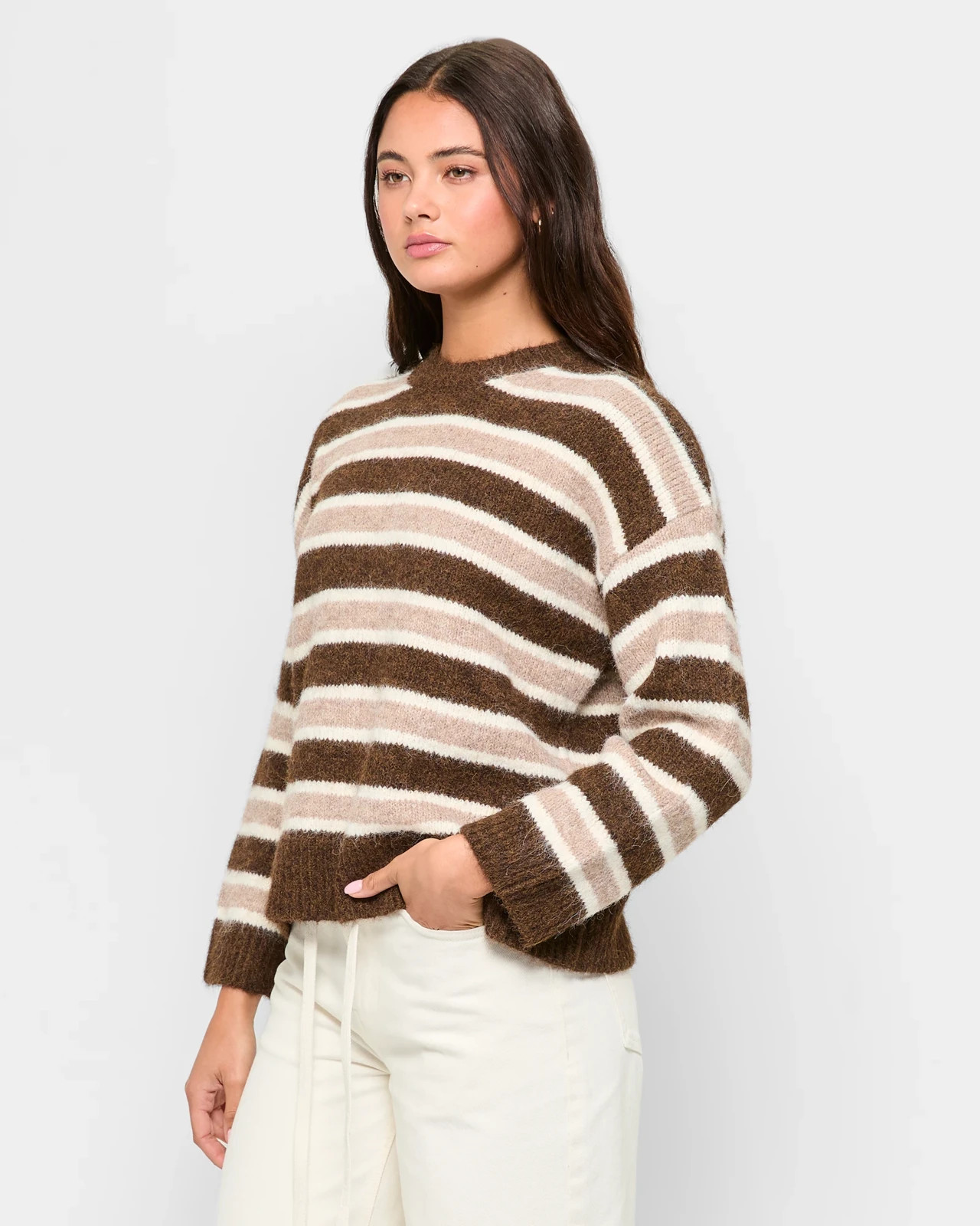 Stripe Pullover Jumper - Lily Loves - Brown Stripe | Target AU