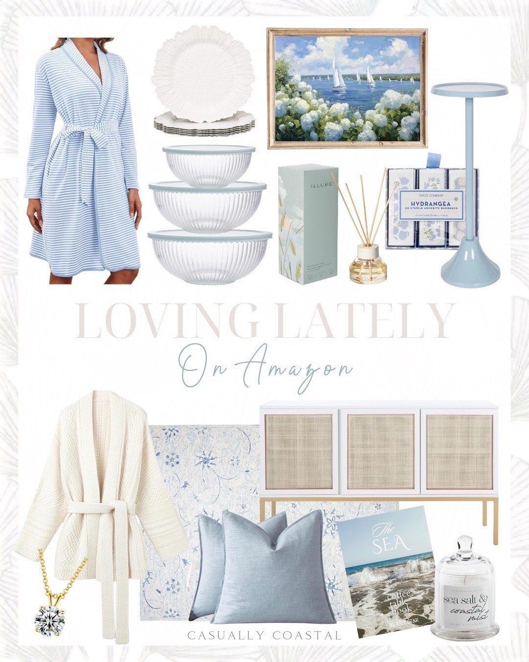 Loving Lately on Amazon

Amazon home decor, Amazon rug, coastal rug, Amazon cardigan, Amazon robe, Amazon wall art, Amazon pillow covers, Amazon side table, amazon book, wool blend open cardigan, cable knit sweater, glass mixing bowls, hydrangea wall art, coastal sailboat art, cotton robe, striped robe, coffee table book, modern round drink table, blue drink table, rattan 3 door storage sideboard, glass cloche, 5x8 rug, light blue and ivory rug, decorative linen throw pillow covers, reef white charger plates, hydrangea bandages, gold necklace, Amazon necklace, moissanite necklace, sea salt aromatic diffuser 


#LTKHome