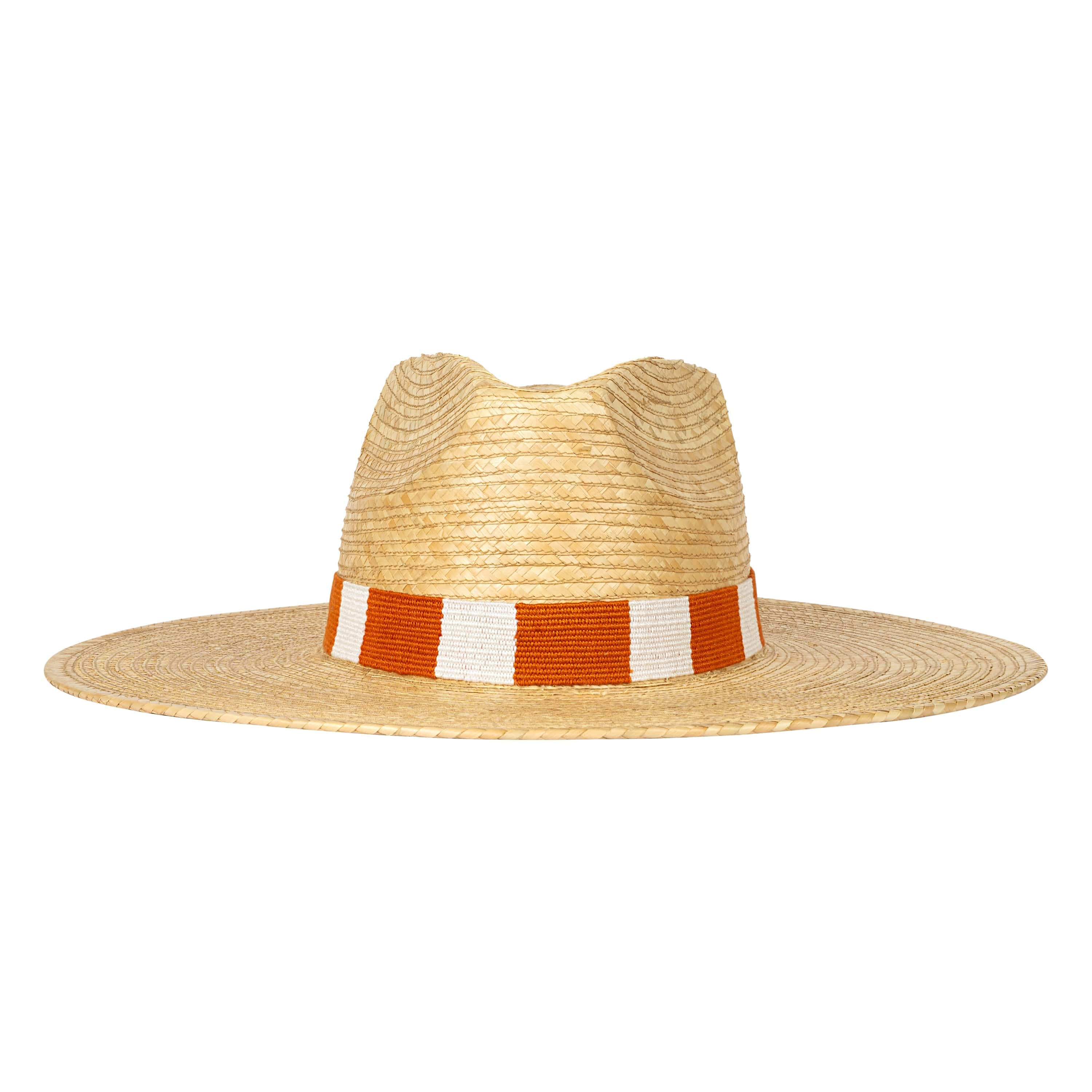 Orange and White Palm Hat | Sunshine Tienda
