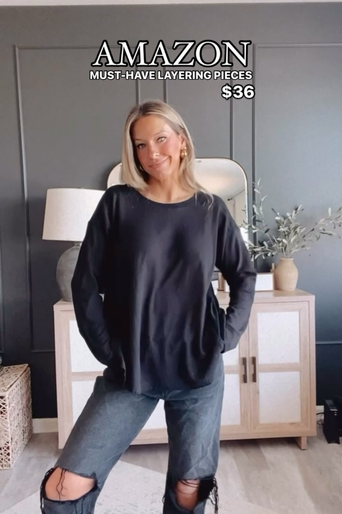 comment MUST-HAVE and i’ll drop ya the details on this Womens Waffle Knit Top! Love the Long Patched Sleeve detail and how easy to style this top really is. This is one of those go and grab items you take on every trip because it’s so comfy and can be worn with everything! I’m wearing the L.

Waffle knit, basic tops, layering tops, layering tees, amazon tops, casual top, thermal tops, waffle knit tops, basics, everyday tops, everyday basics, casualwear, lounge tops, lounge wear, lounge styles, Oversized Pullover Shirts

#basictops #loungetops #layeringtops