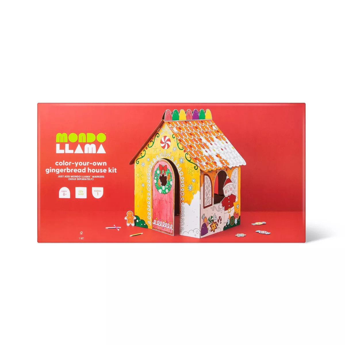 Color-Your-Own Gingerbread House Kit - Mondo Llama™ | Target