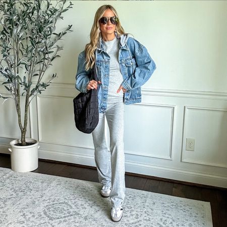 Amazon elevated travel outfit - this Amazon new release matching set is perfect for travel days! Wearing xs comes in 7 colors!
Layered a hooded denim jacket and quilted crossbody bag with sneakers for an elevated travel outfitt

Follow my shop @roseykatestyle on the @shop.LTK app to shop this post and get my exclusive app-only content!

#liketkit #LTKFindsUnder50 #LTKTravel #LTKOver40
@shop.ltk
https://liketk.it/4HguS

#LTKTravel #LTKOver40 #LTKFindsUnder50