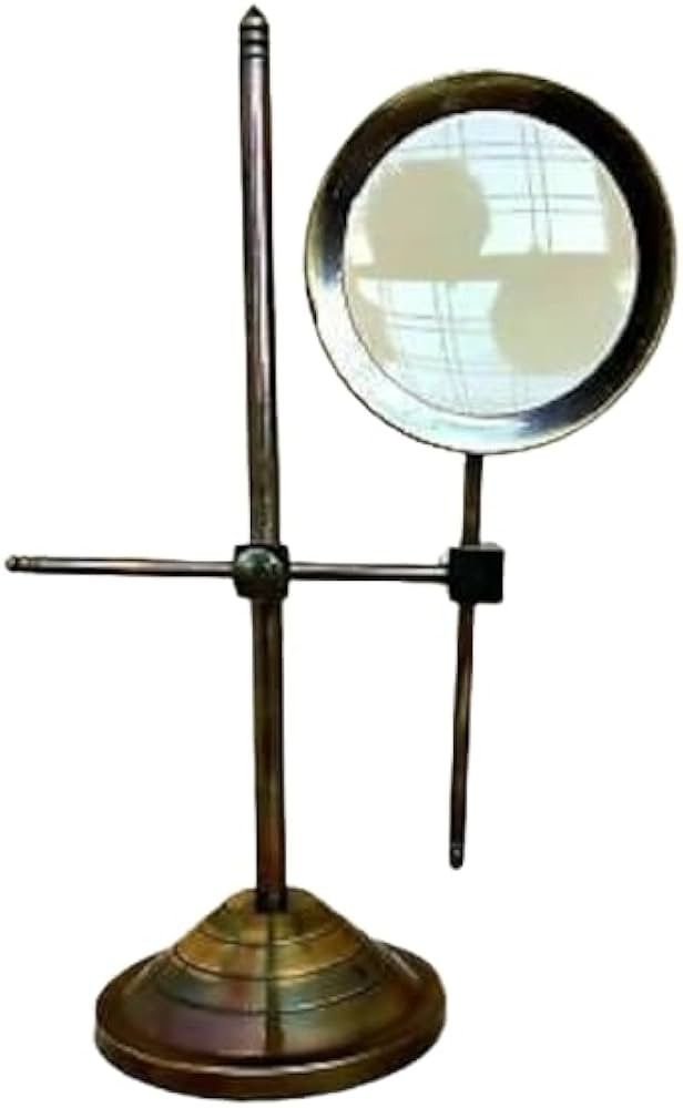 Brass Vintage magifying Glass on Stand,Vintage Decor Magnifying Antique Brass Magnifier Adjustabl... | Amazon (US)
