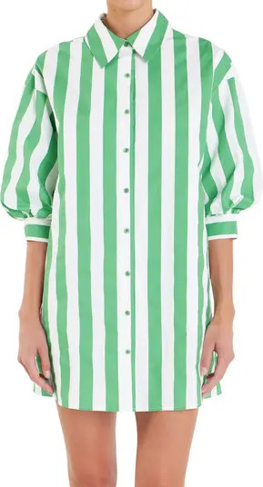English Factory Big Stripe Stretch Cotton Shirtdress | Nordstrom | Nordstrom