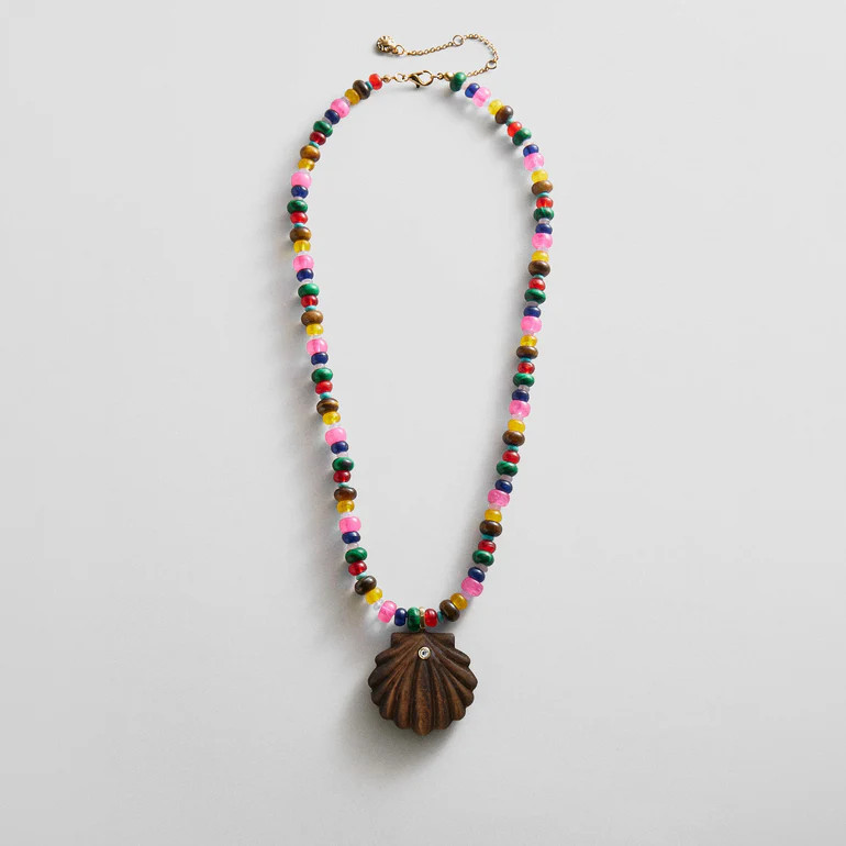 Sun Drift Semi-Precious Pendant Necklace - Seashell | BaubleBar
