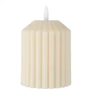 4" Ribbed Wax LED Pillar Candle by Ashland® | Michaels | Michaels Stores