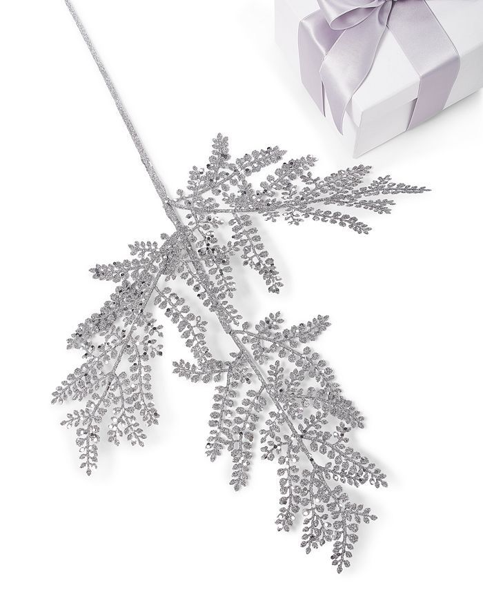 Holiday Lane Crystal Elegance Silver-Tone Leaf Pick, Created for Macy's & Reviews - Shop All Holi... | Macys (US)