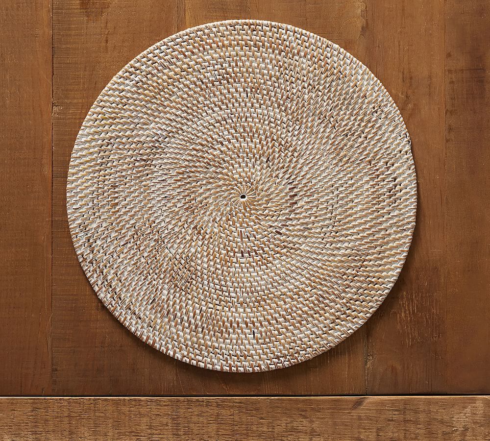 Tava Rattan Round Placemat - Natural | Pottery Barn (US)