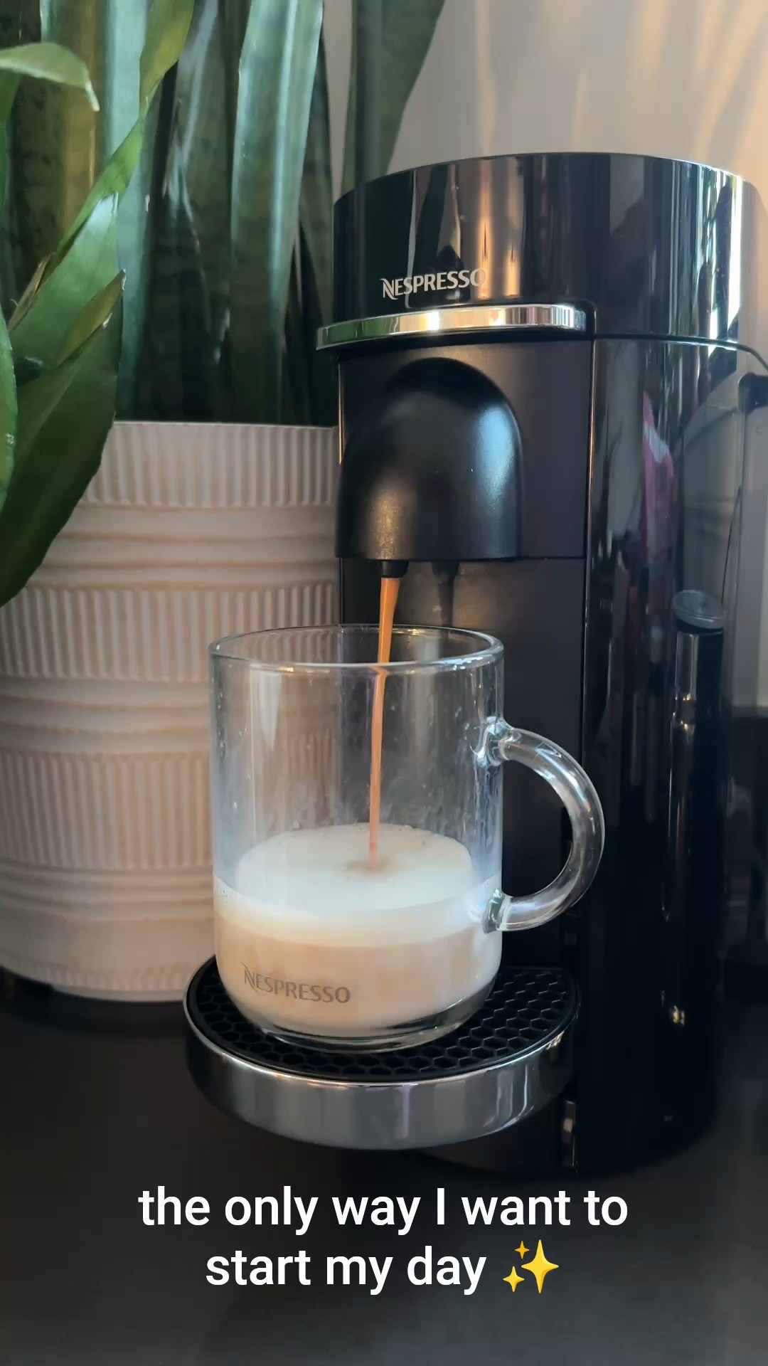 Hands-down favorite way to start the day!

- Nespresso Double Shot Espresso 
- Milk
- Creamer
- Collagen

Heat the milk and creamer, then whisk the collagen in and pour coffee over it. So good! ✨ 

#LTKWatchNow #LTKHome #LTKFamily