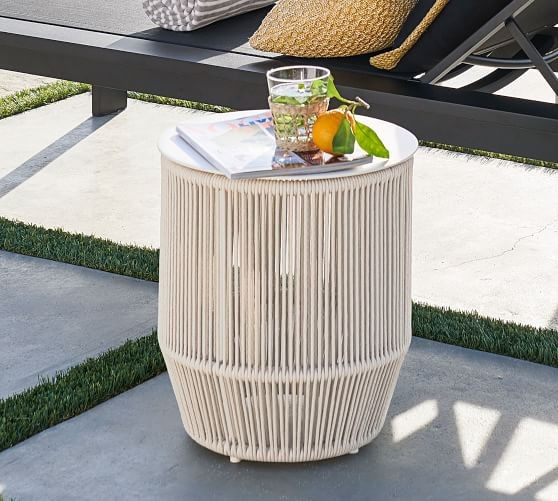 Catalina Woven Side Table | Pottery Barn (US)