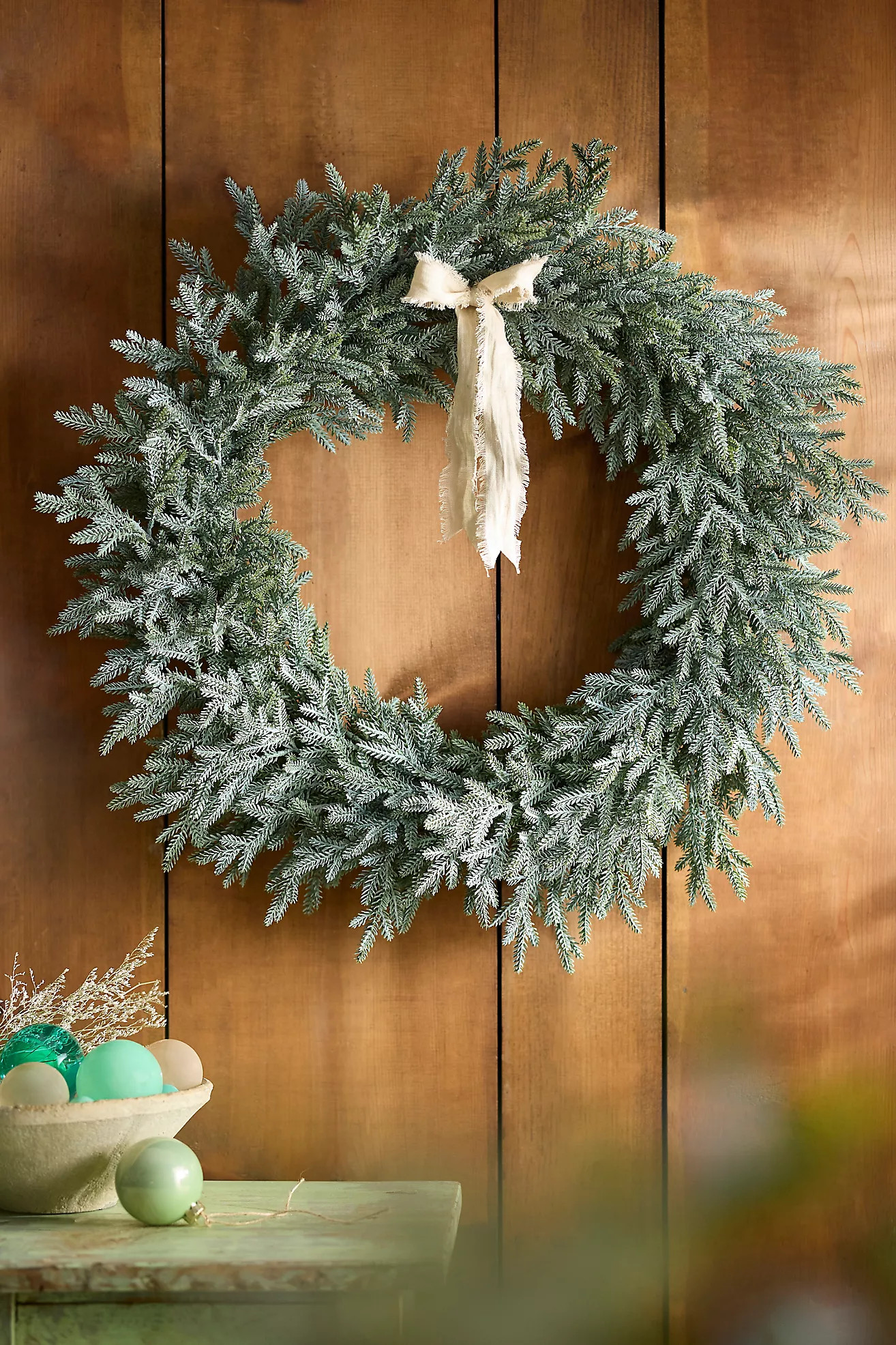 Faux Blue Spruce Wreath | Anthropologie (US)