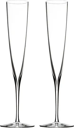 Elegance Set of 2 Fine Crystal Champagne Trumpet Flutes | Nordstrom