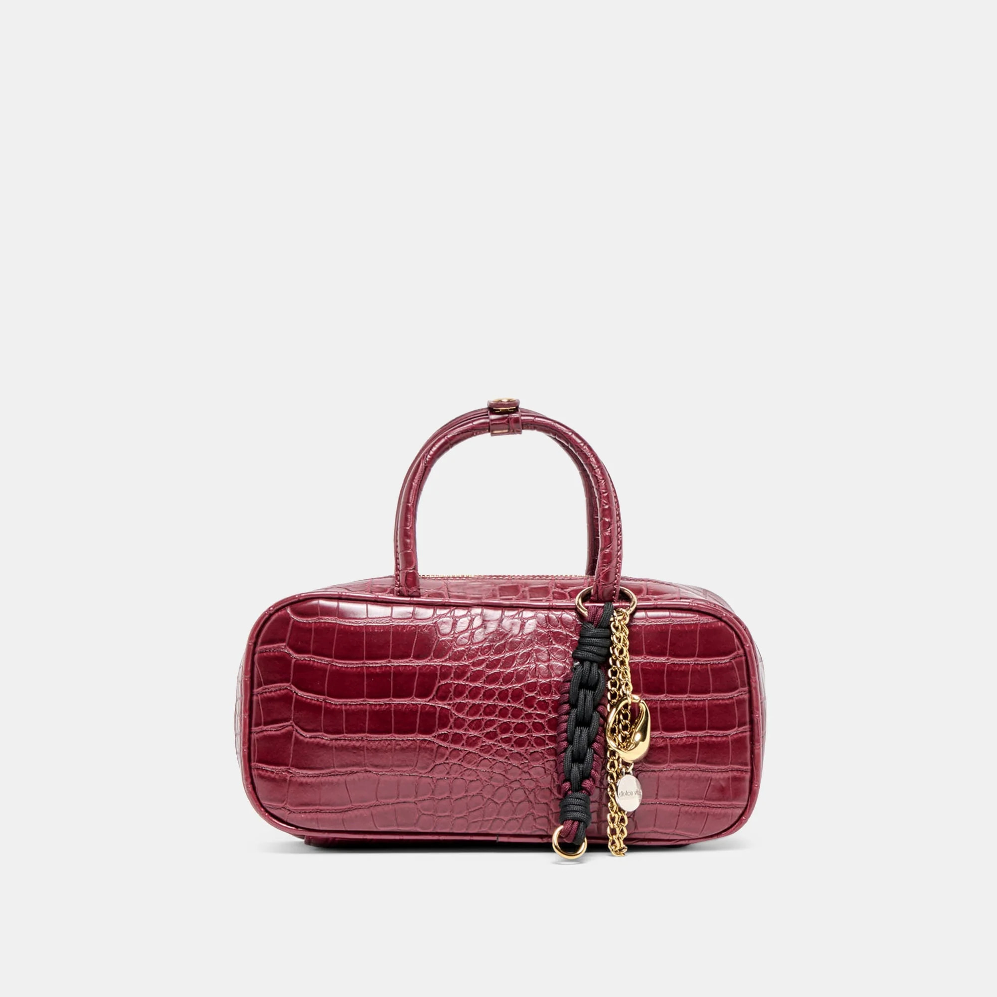 Flyn Handbag Burgundy Croco Stella | DolceVita.com