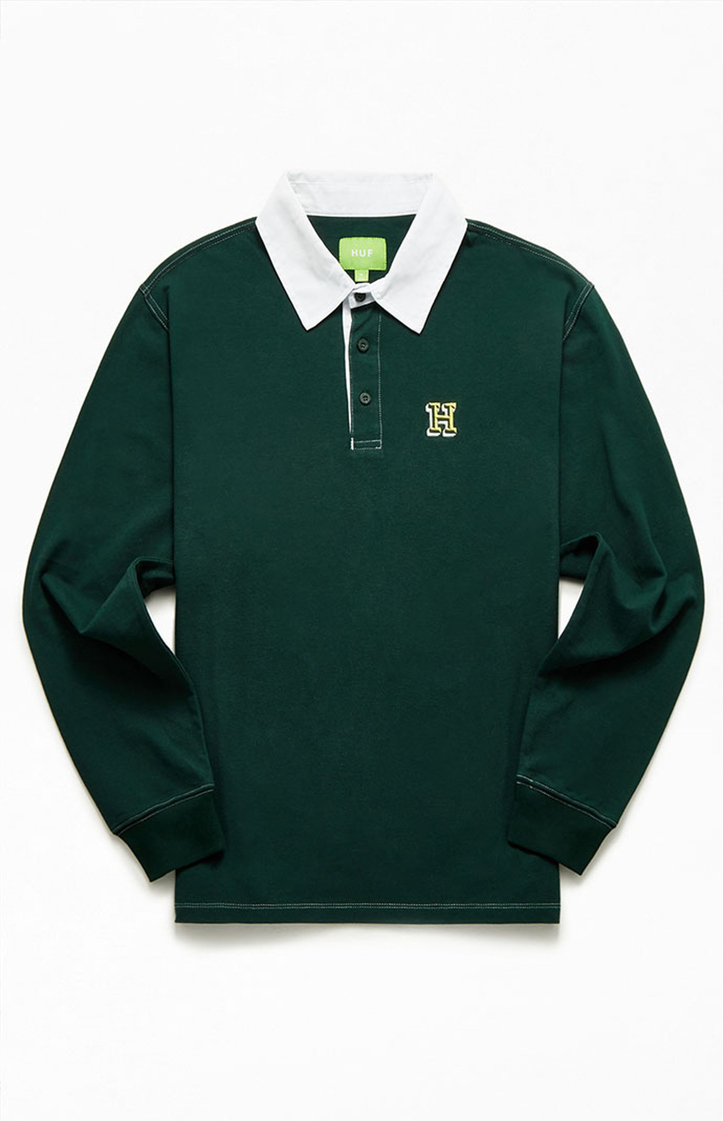 HUF Longden Long Sleeve Polo Shirt | PacSun