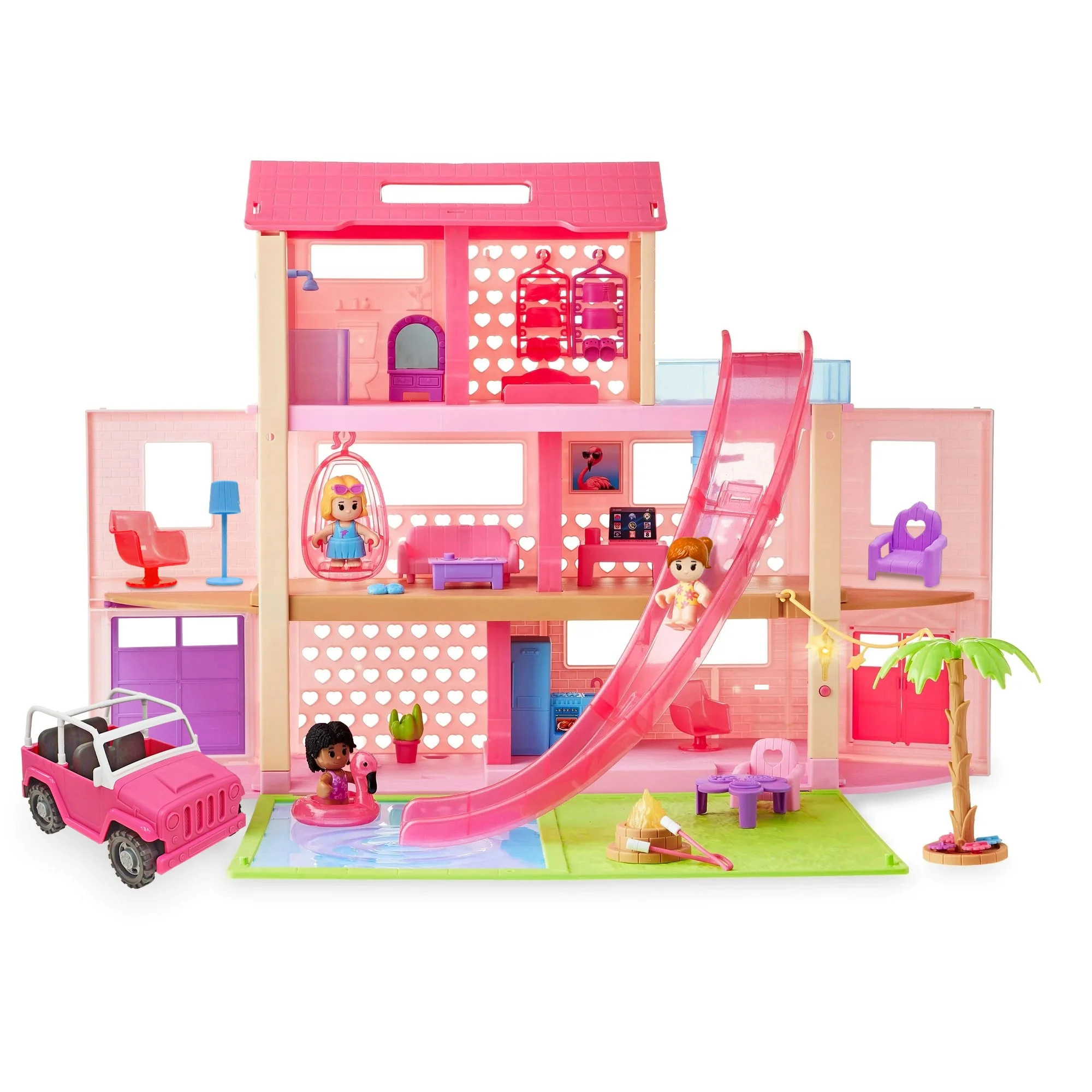 Kid Connection Pool Party Dollhouse Playset for Ages 3+, 44 Pieces | Walmart (US)