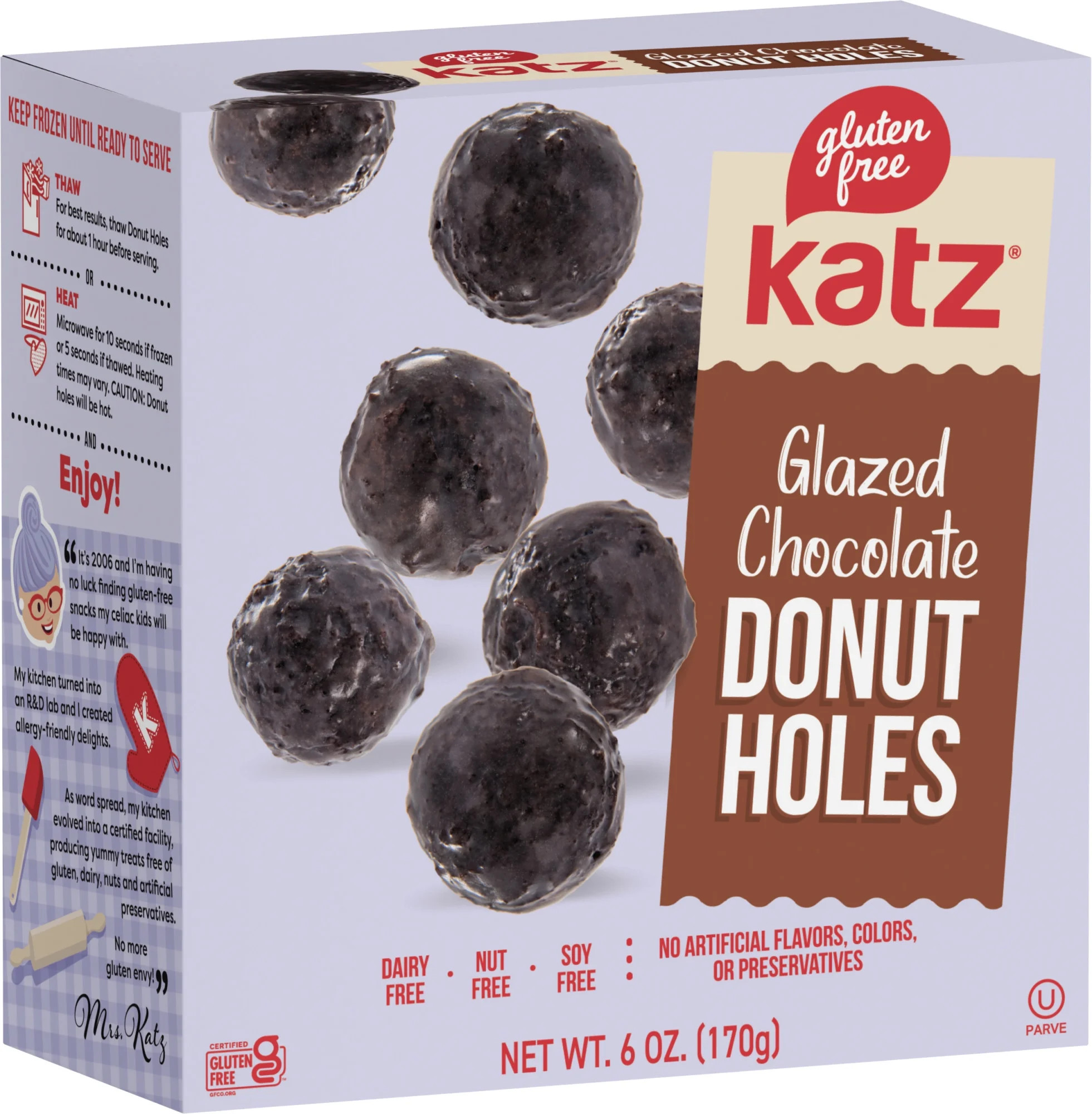 Katz Gluten Free Glazed Chocolate Donut Holes |Gluten Free, Dairy Free, Nut Free, Soy Free, Koshe... | Walmart (US)