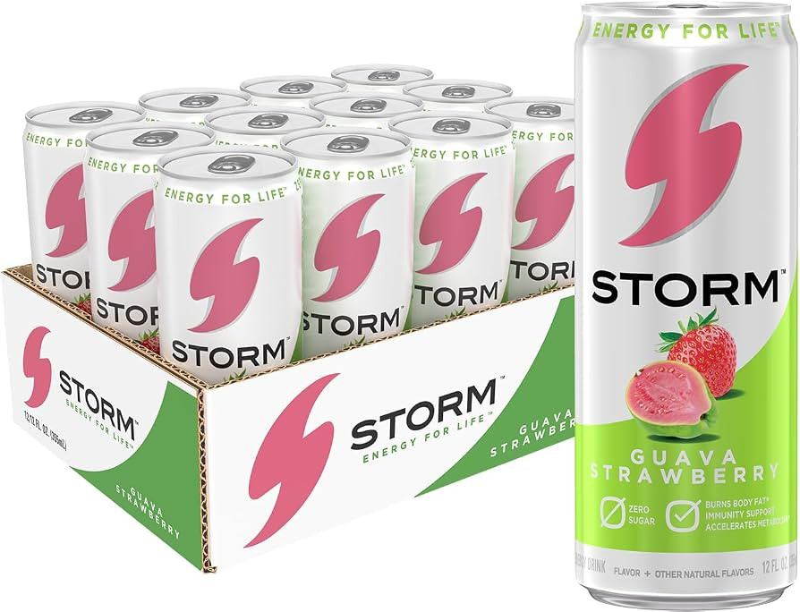 STORM Guava Strawberry, Fitness & Wellness Energy Drink, 12 Fl Oz (Pack of 12) | Amazon (US)