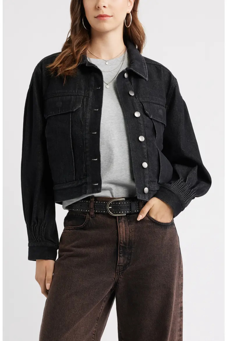 Pintucked Denim Jacket (Women) | Nordstrom | Nordstrom