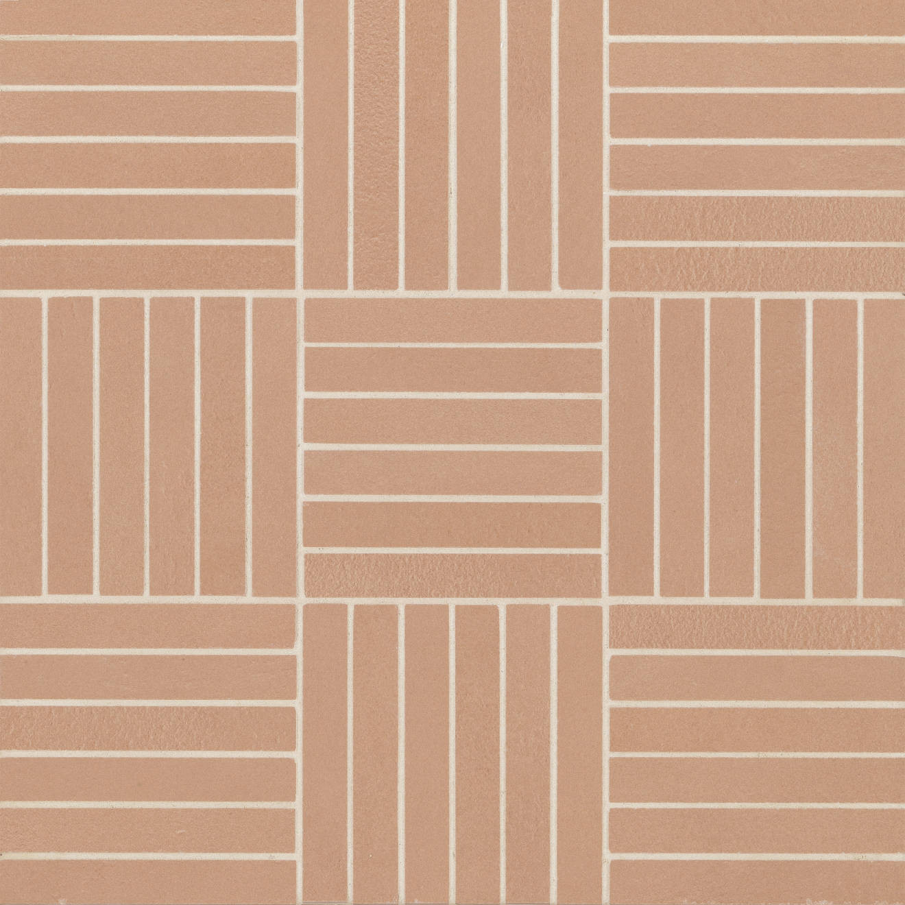 Sahara .5" x 4" Matte Crosshatch Porcelain Mosaic Tile in Cotto | Bedrosians Tile and Stone