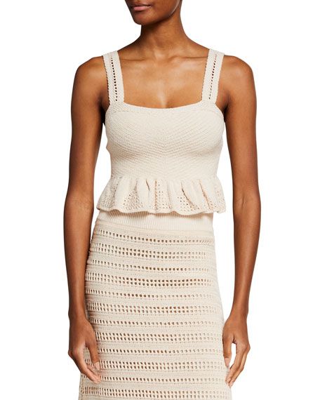 A.L.C. Jace Knit Peplum Top | Neiman Marcus