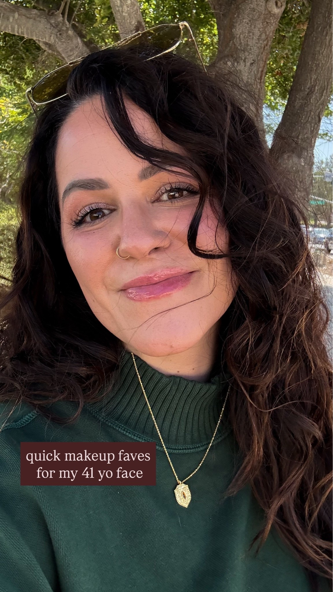 quick 10 min makeup faves! for over 40 skin. 
✨protect your peace necklace and my fave jewelry code: ( TRULY for 15% off) 
•the best mascara +lash growth serum (code: TARYN20 for lash serum) 
•foundation: color light 100w
•blush: color sleepy girl
•cream eye shadow: 67s
•brow pencil: dark brown 
•gloss: angel food cake 
•face pallet (concealer & bronzer) shade medium

#LTKOver40 #LTKBeauty #LTKgrwm