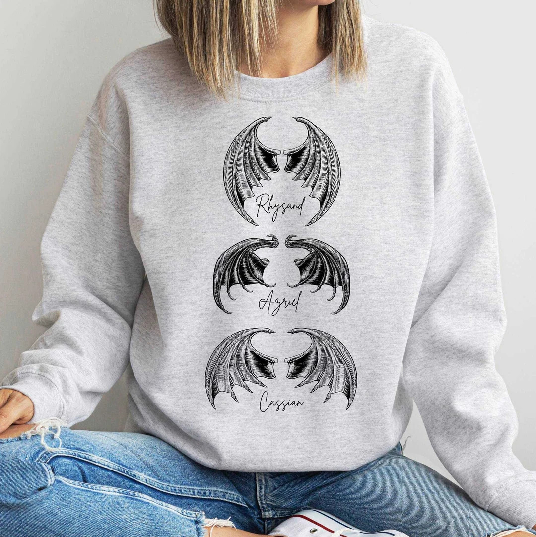 Bat Boys Comfort Sweatshirt: Vintage Bookish Rhysand Cassian Crewneck - Etsy | Etsy (US)