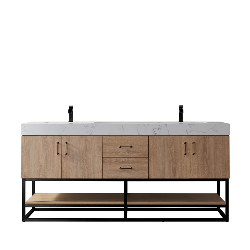 Annice 72" W Double Bathroom Vanity Set | Wayfair North America