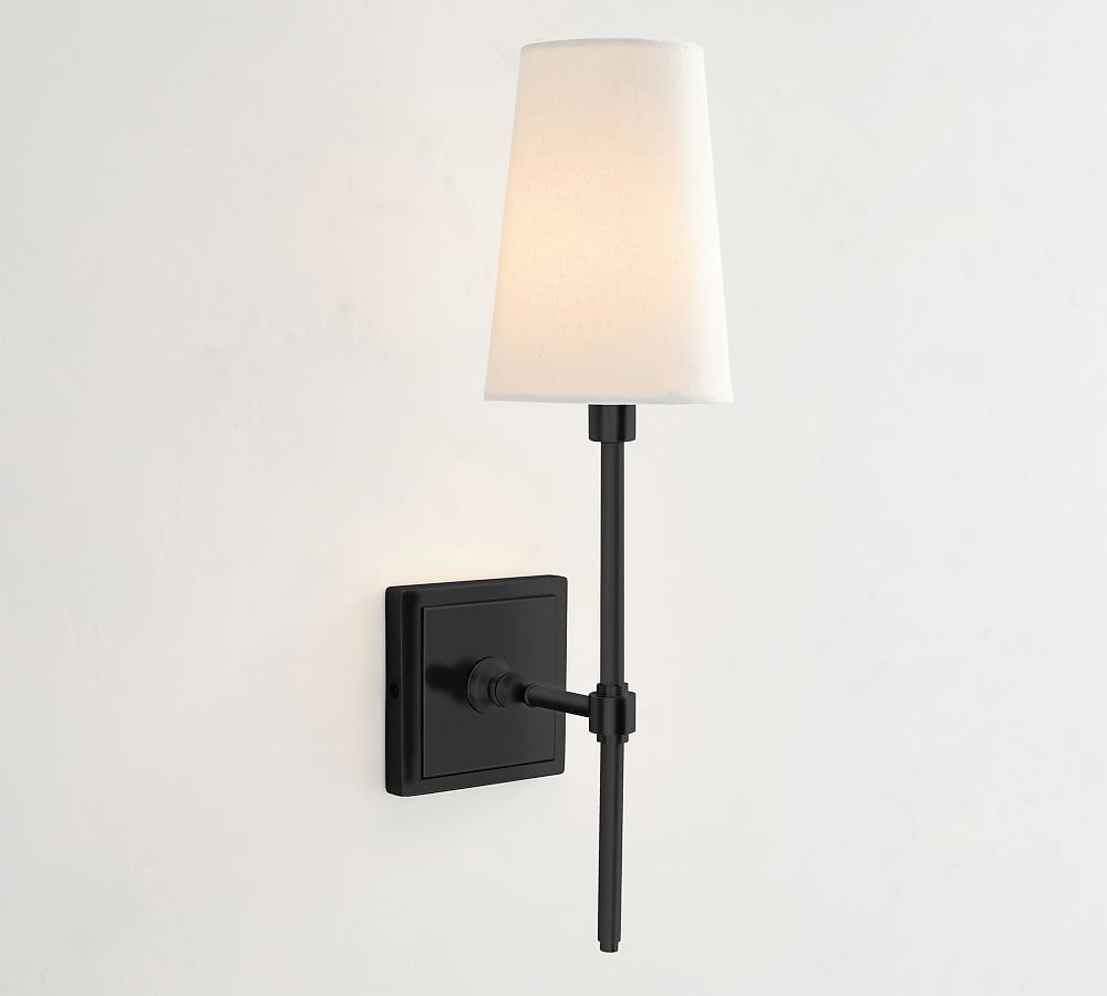 Matte Black Pearson Shade Sconce | Pottery Barn (US)