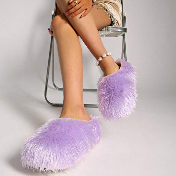 Zapatillas de ir por casa lilas  | SHEIN