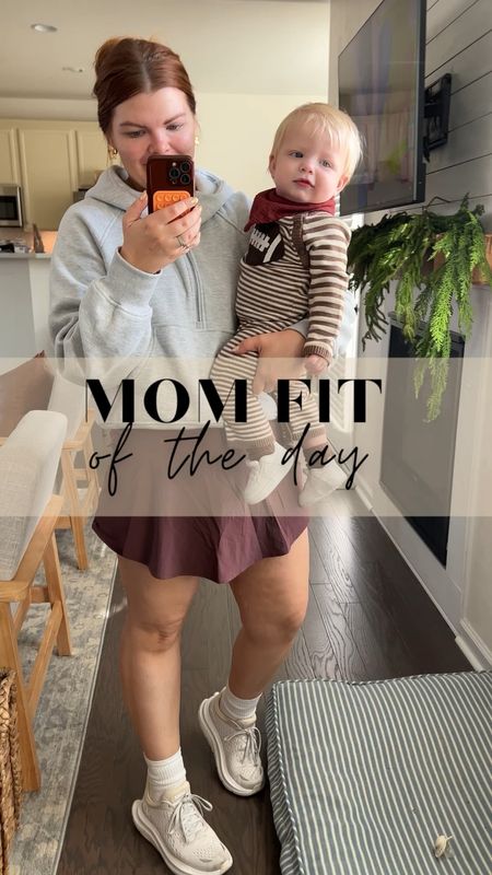 Mom fit ootd. 

This skort is my absolute fave. Under $30 and great quality. Added a look for less to the scuba that’s under $30. 

Roan’s outfit also linked. 



#LTKbaby #LTKfindsunder50 #LTKmidsize