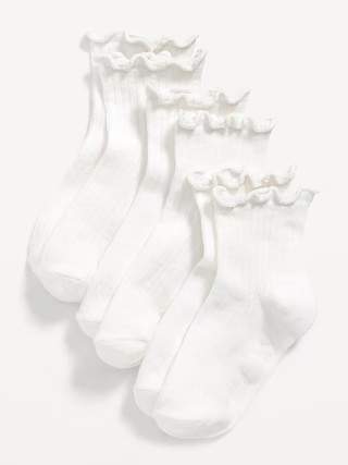 Ruffle-Cuff Crew Socks 3-Pack for Toddler & Baby | Old Navy (US)