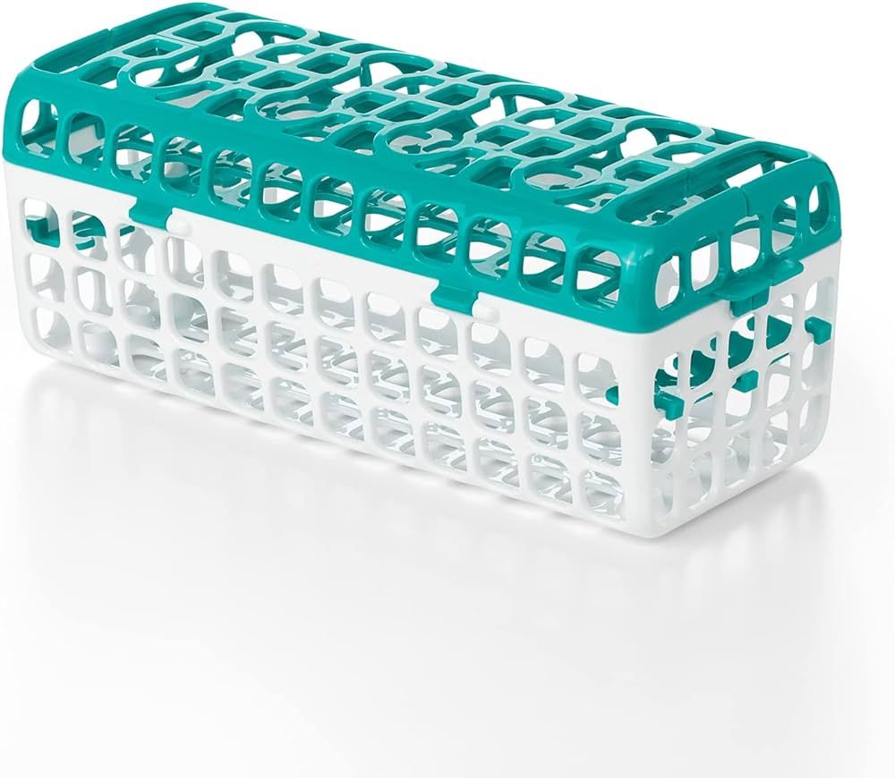 OXO Tot Dishwasher Basket for Bottle Parts & Accessories, Teal, 1 Count (Pack of 1) | Amazon (US)