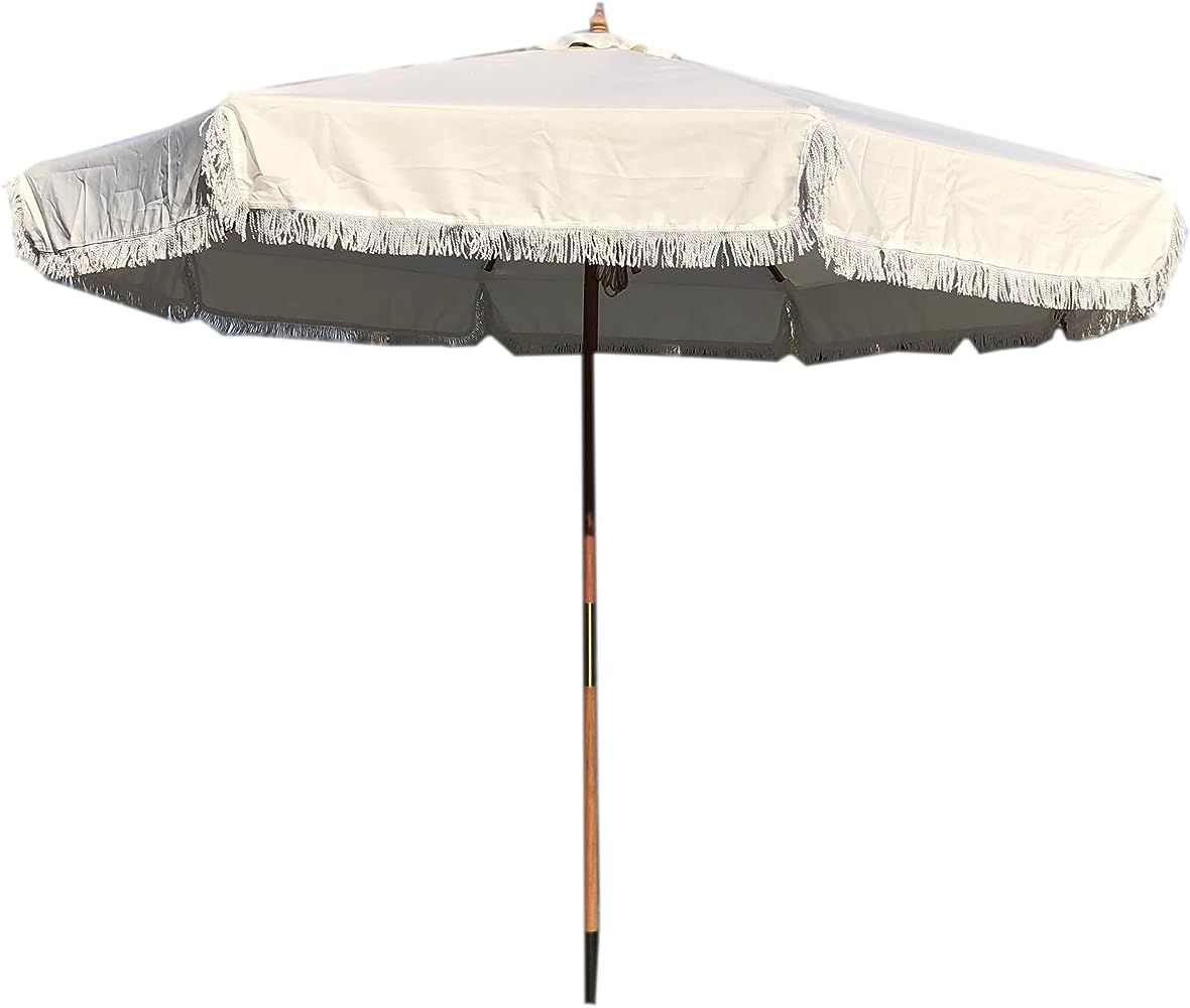 Formosa Covers 9ft 8 Ribs Replacement Umbrella CANOPY ONLY w/Fringe Valance for Outdoor Decor, En... | Amazon (US)